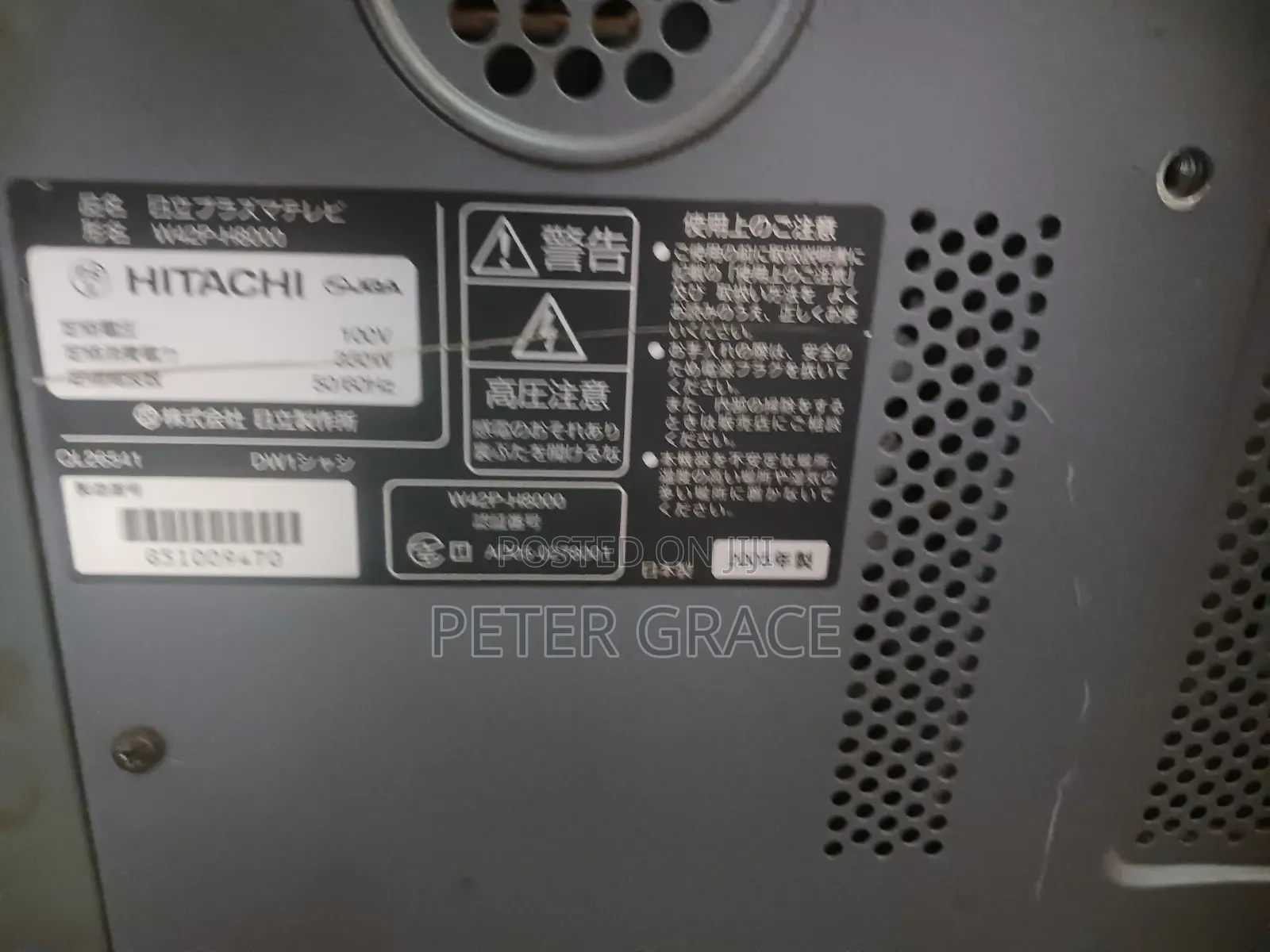 Hitachi 42" Plasma Tv