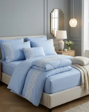 Light Blue Lace Duvet (5x6, 6x6 and King Size