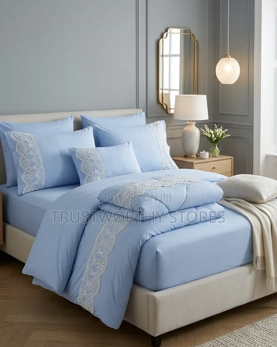 Light Blue Lace Duvet (5x6, 6x6 and King Size