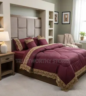 Maroon Lace Duvet. {5by6, 6by6 and King Size}