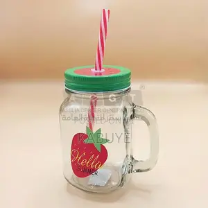 Glass Mason Jar Mug