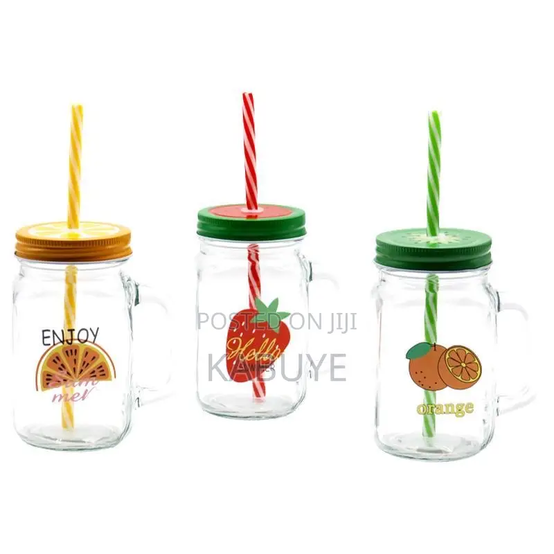Glass Mason Jar Mug