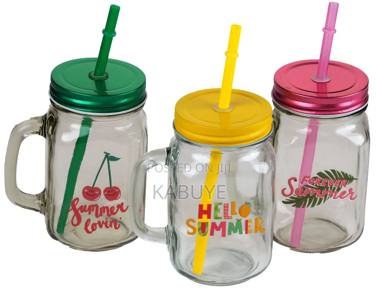 Glass Mason Jar Mug