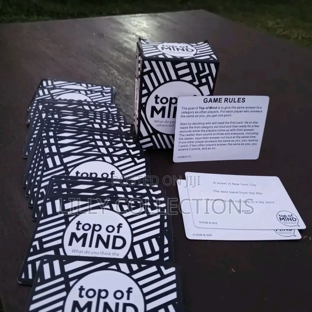 Top of Mind Game Cards