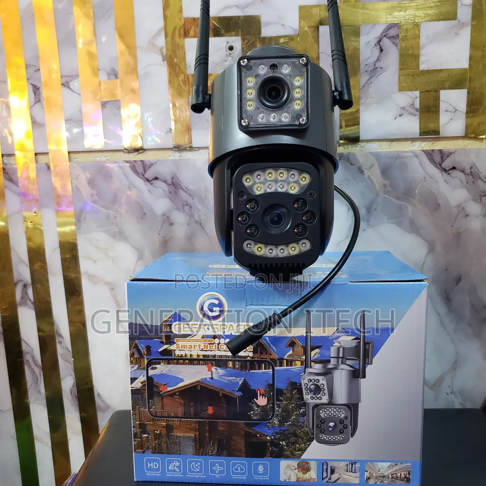 4g Dual Lens Camera With 360 Rotation and Night Vision, Motion Sensor