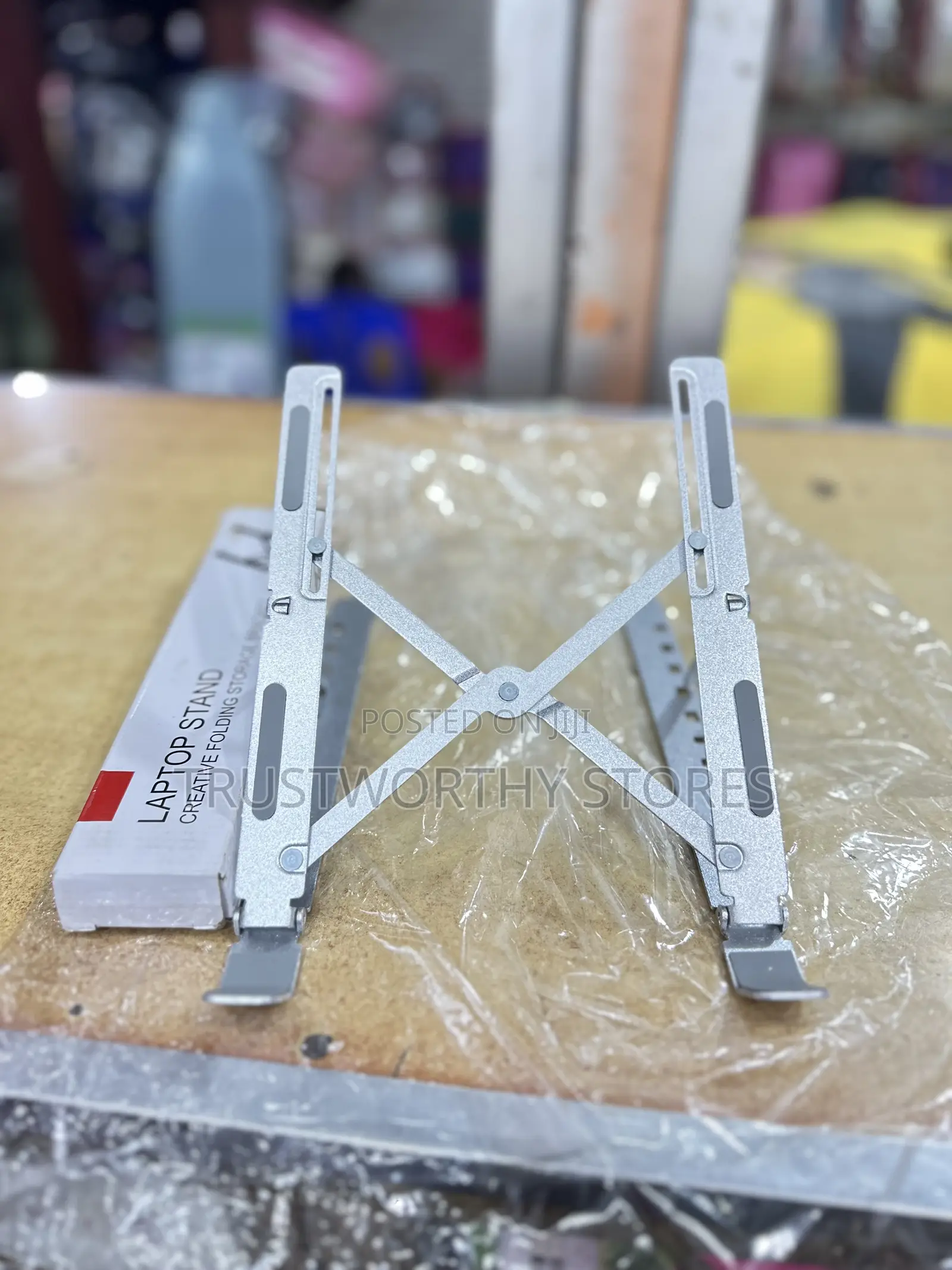Foldable And Adjustable Metallic Laptop Stand