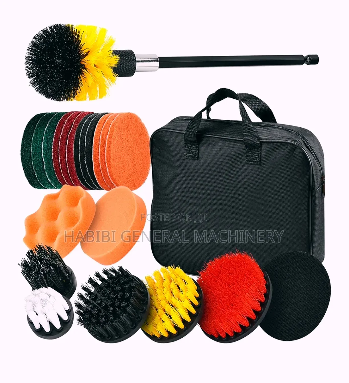 Drill Brush Attachments Car Detailing Brush Kit With Scrub Sponges