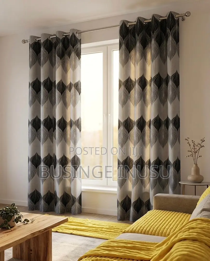 Brand New 3pc Curtains 2 Curtains (1.5m Each Curtain) and 1 Net (3m)