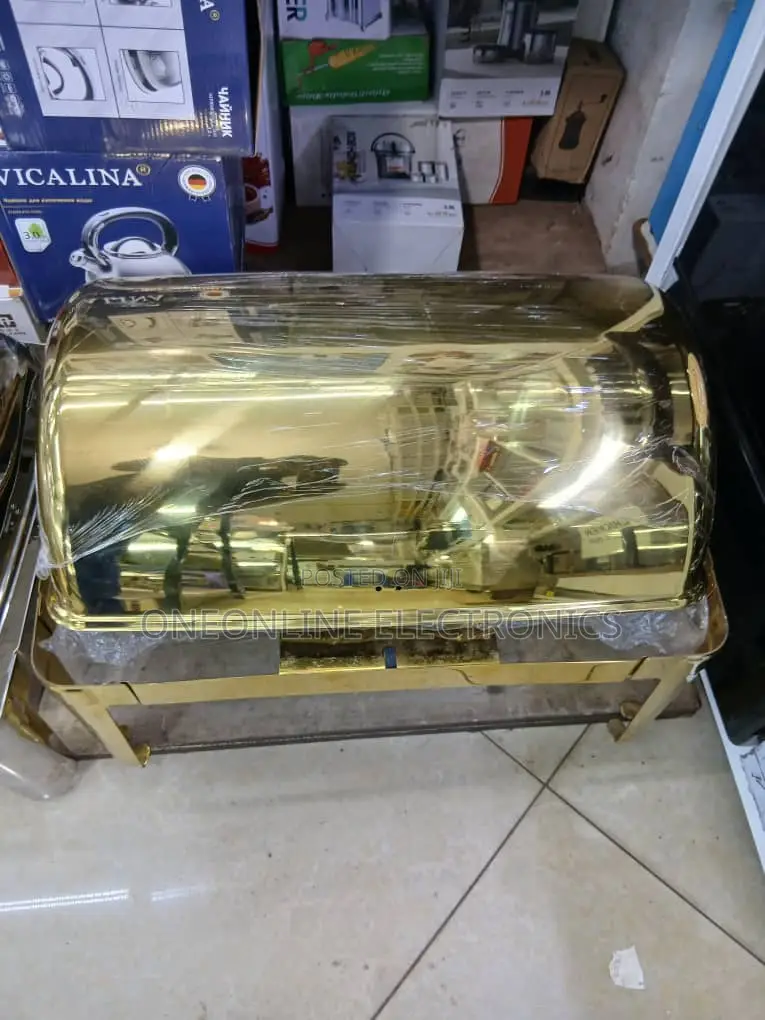 Golden Roll Top Chafing Dish