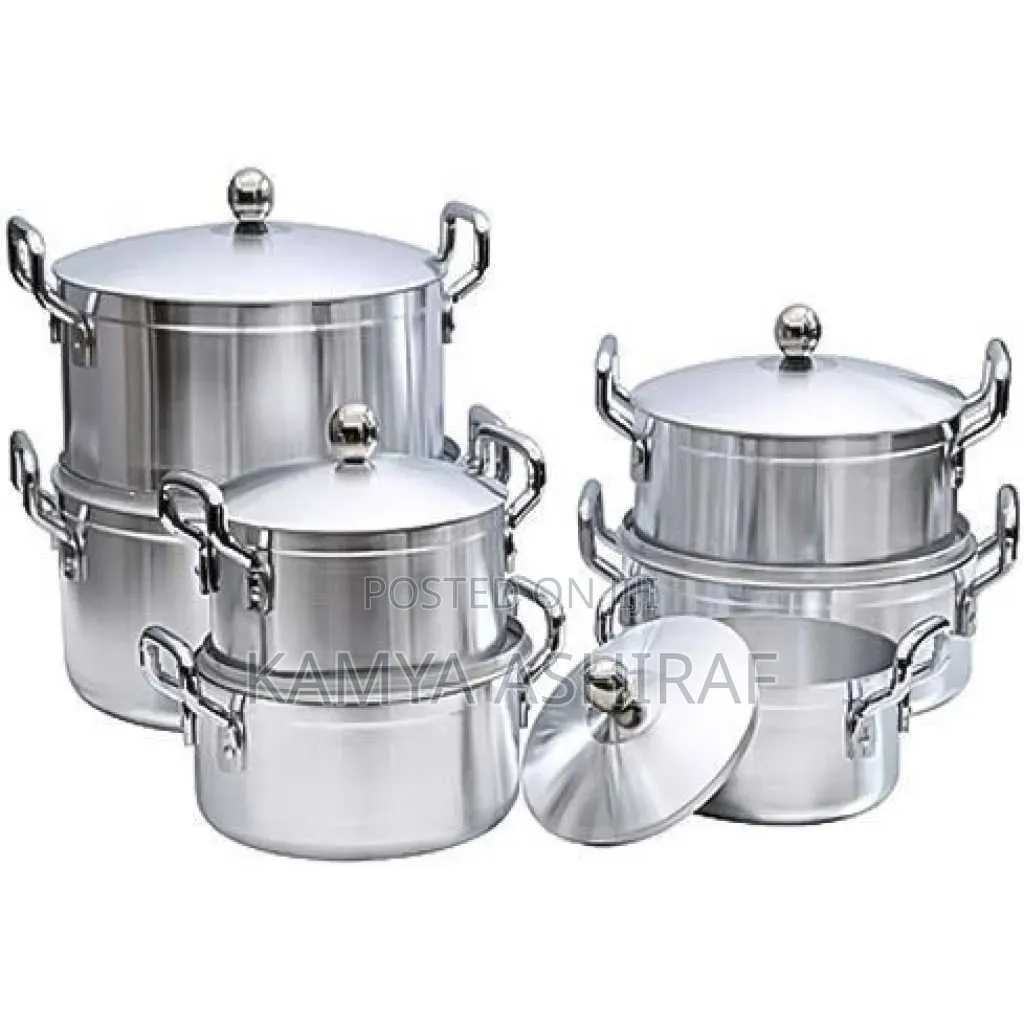 Tornado 7-piece Heavy Stainless Steel Cookware Set In Silver.