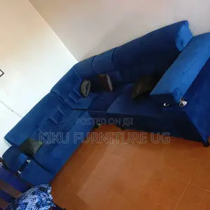 Blue L Sofa Set Available