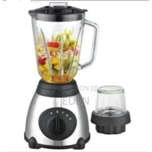2 in 1 Ice Crushing Powerful Blender Glass - Silver