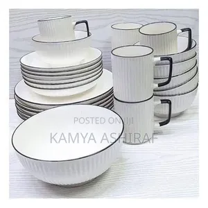 24-Piece Cream Ceramic Dinner Set Features