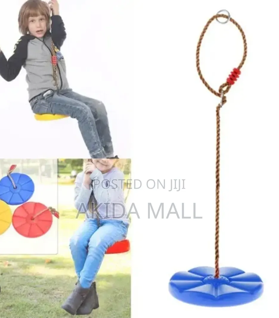 Plastic Petal-shaped Swing Seat With An Adjustable Hanging Rope