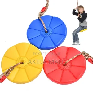 Plastic Petal-shaped Swing Seat With An Adjustable Hanging Rope