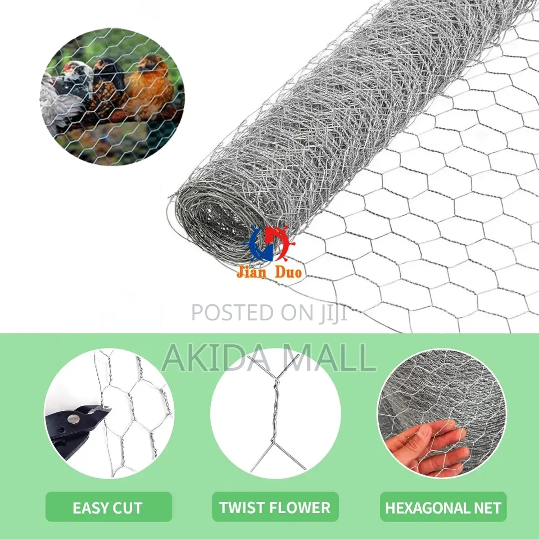 6ftx25mtrs Galvanized Steel Chicken Wire Mesh For Poultry Fencing