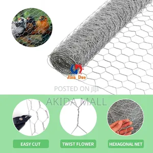 6ftx25mtrs Galvanized Steel Chicken Wire Mesh For Poultry Fencing