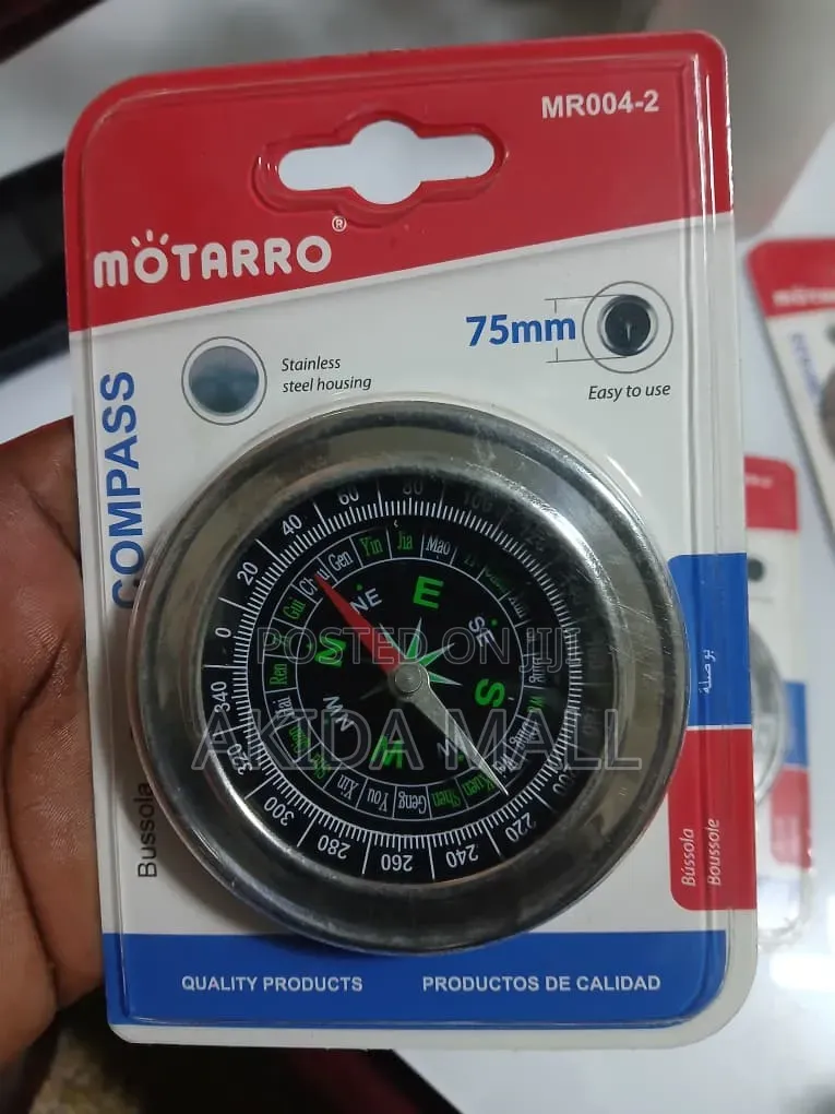 Mötarro 75mm Directional Compass With a Durable Stainless Steel Casing