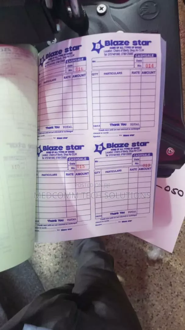 Reciept Books and All Printing Professional Services