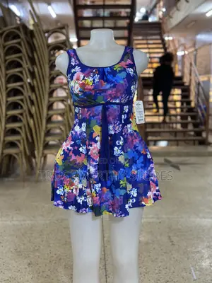 Blue Ladies Swim Dress