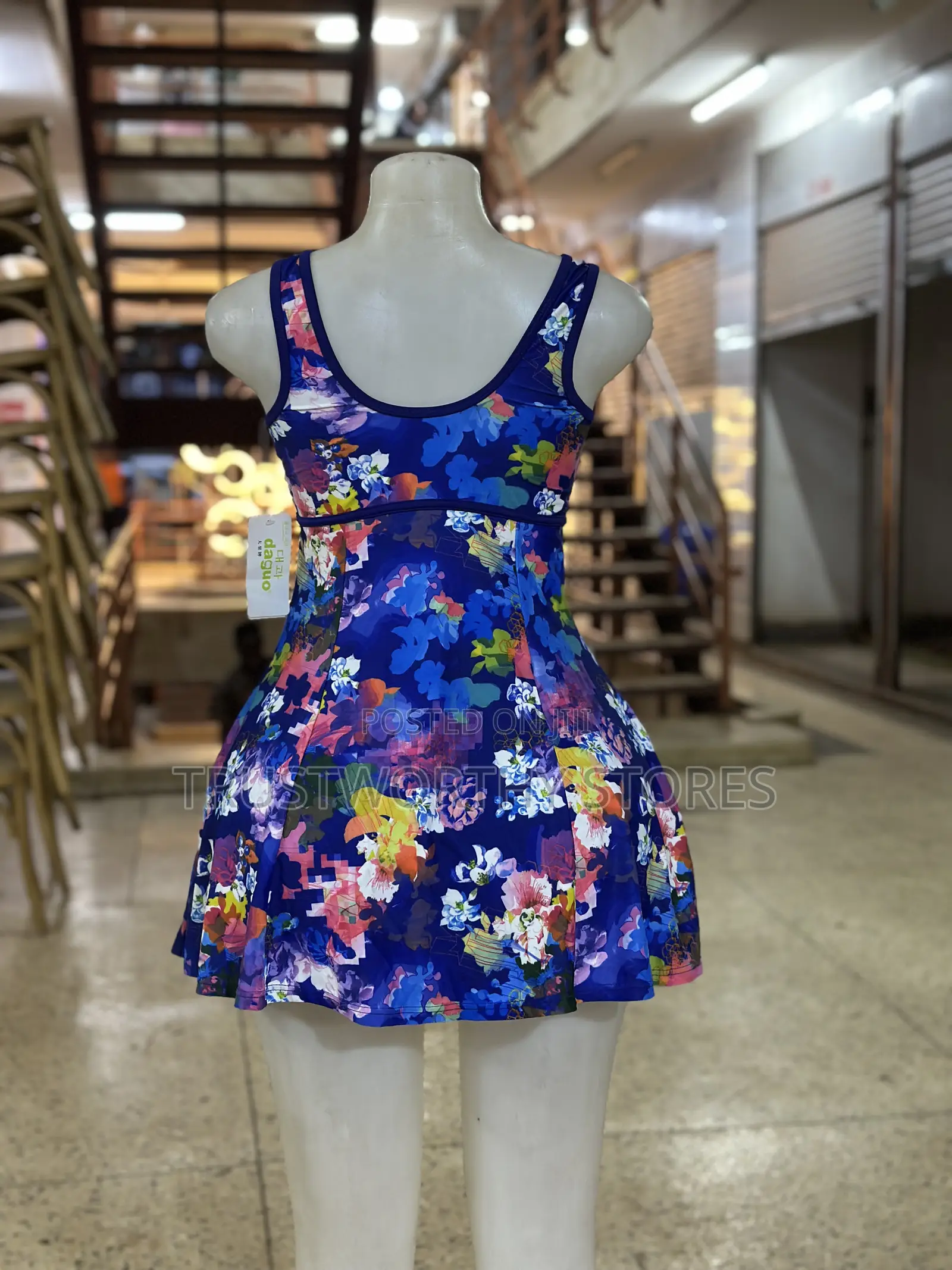 Blue Ladies Swim Dress