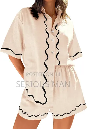 Petal Pup Wilson Rickrack Trim Cotton Shirt Shorts Set
