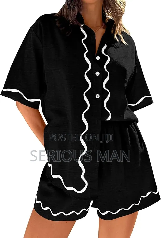 Petal Pup Wilson Rickrack Trim Cotton Shirt Shorts Set