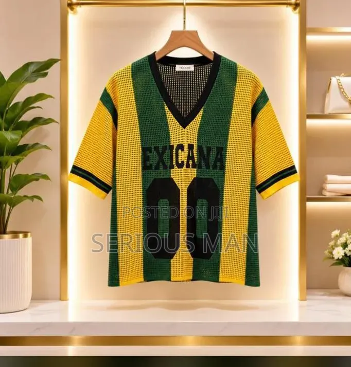 Sporty Knit v-Neck Jersey Top
