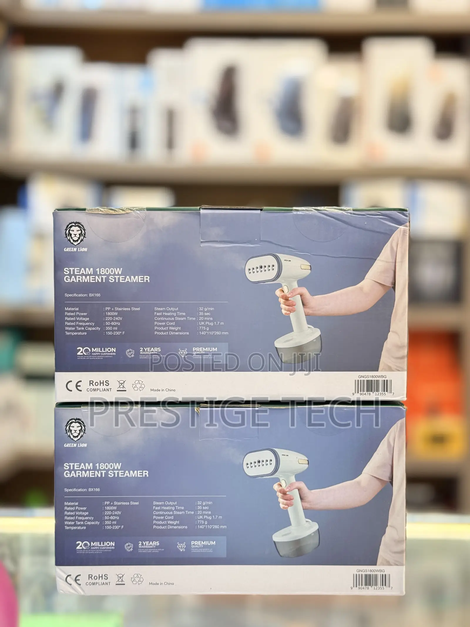 Green Lion Portable Garment Steamer 1800w With 20min Powerful Steaming