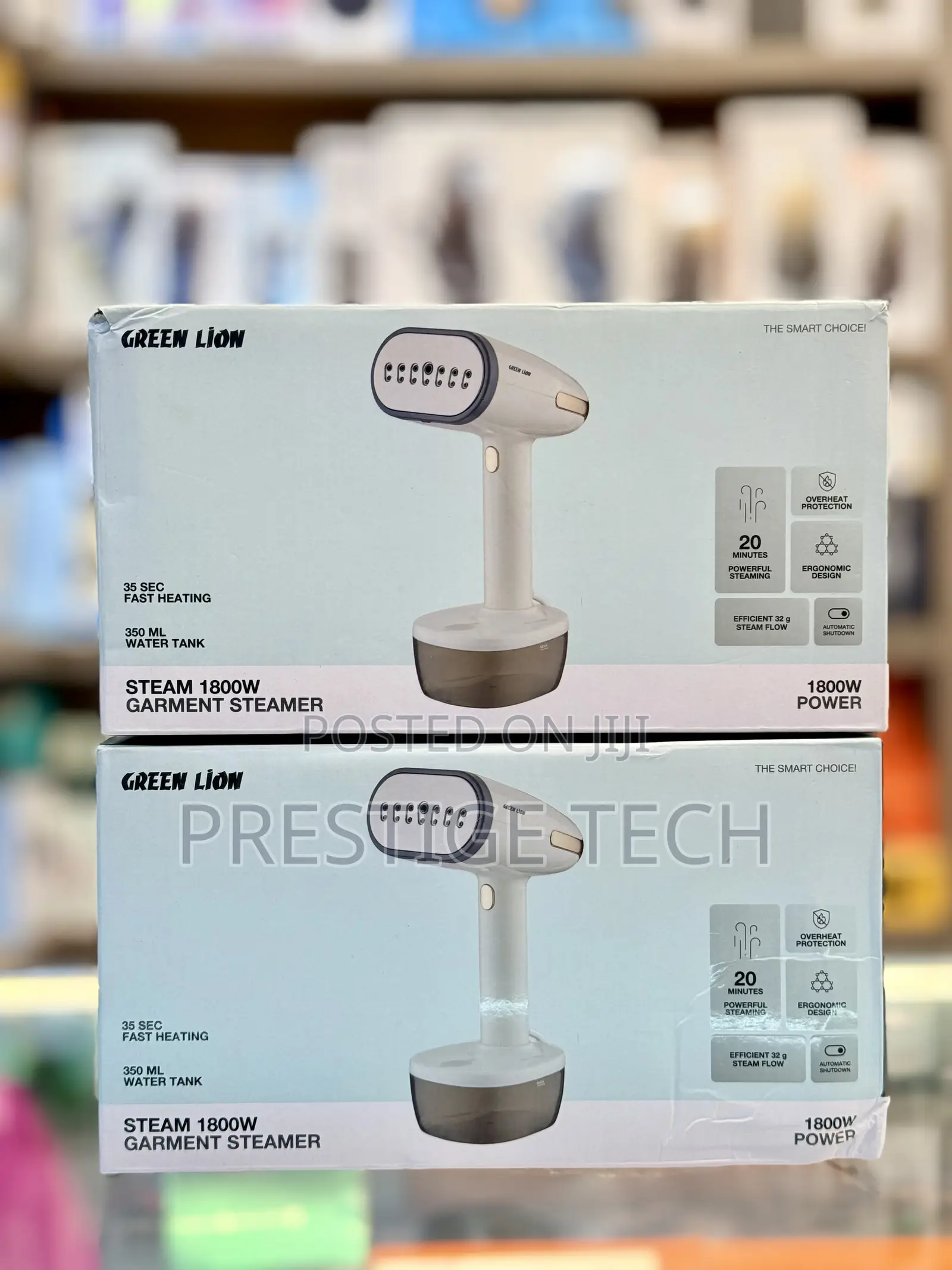 Green Lion Portable Garment Steamer 1800w With 20min Powerful Steaming