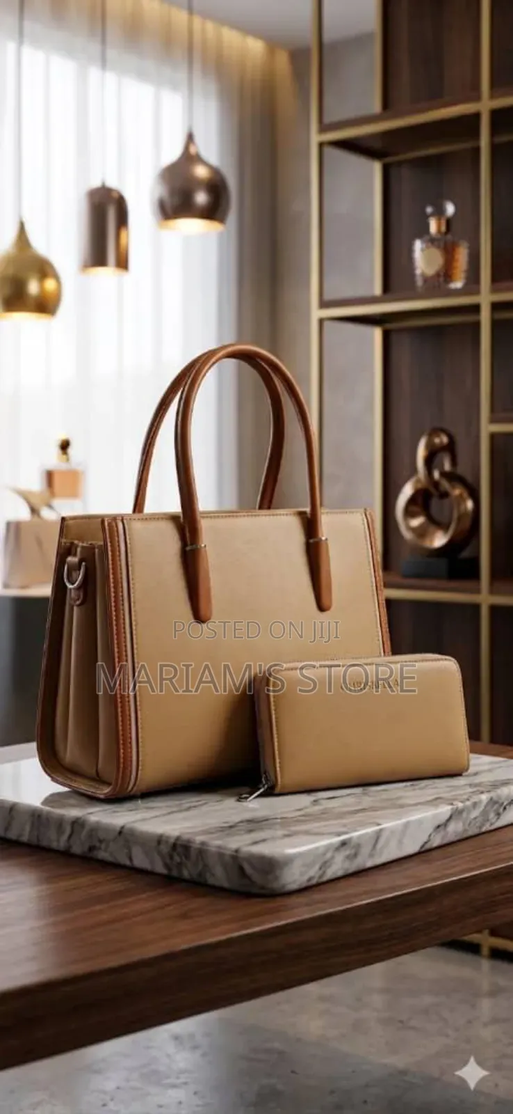 2-in-1 Chrisbella Bag Set With Tote and Matching Purse Multicolor]