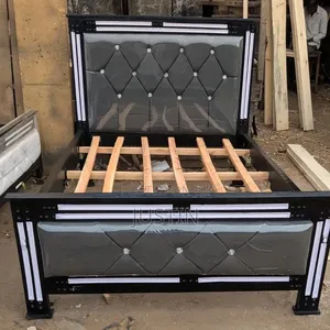 Black and White Leather Beds