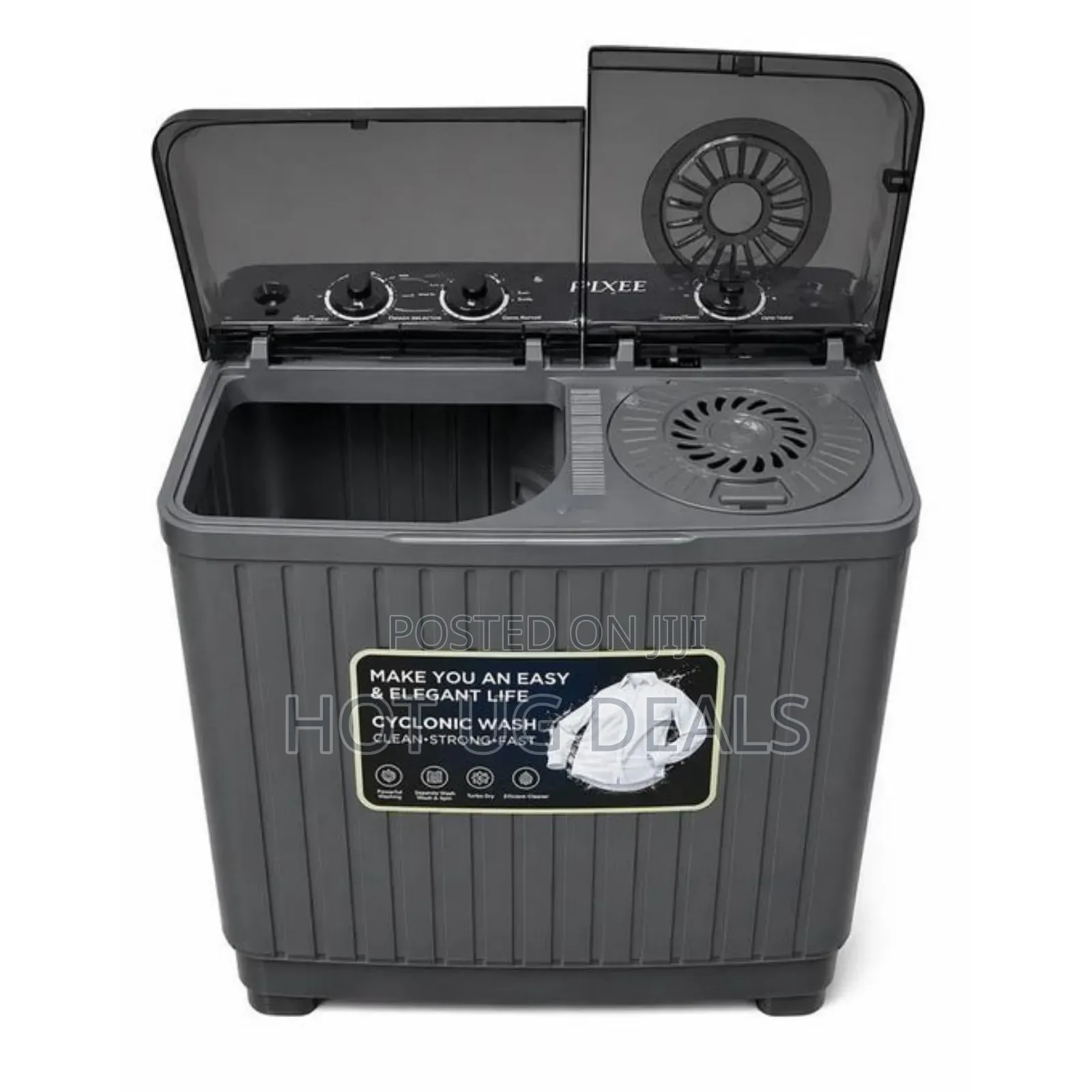Pixel 6kg Twin Tub Washing Machine - Grey (1yr Wrnty)