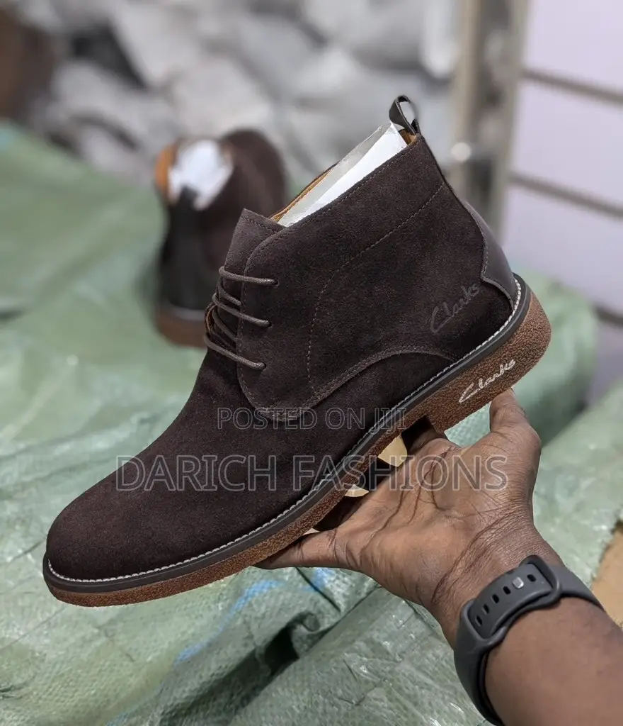 Brown Suede Clark's Boots