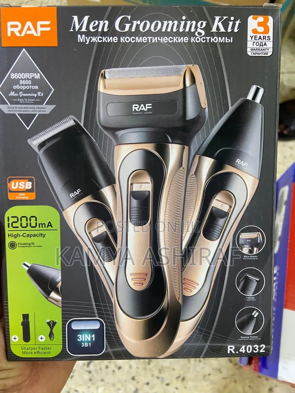 Raf 3-in-1 Men's Grooming Kit