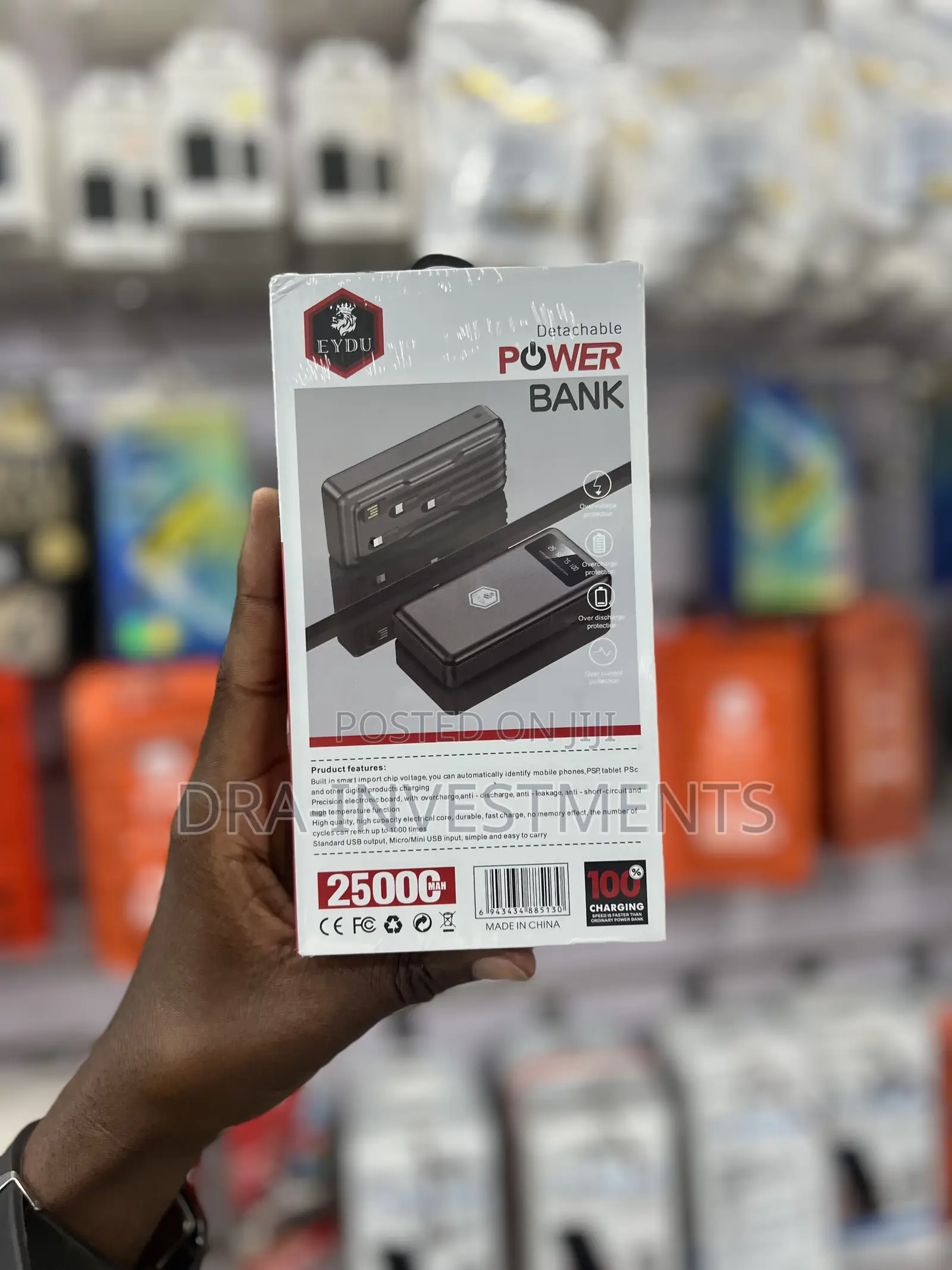 Original 25000mah Eydu Power Bank – High Capacity Fast Charging