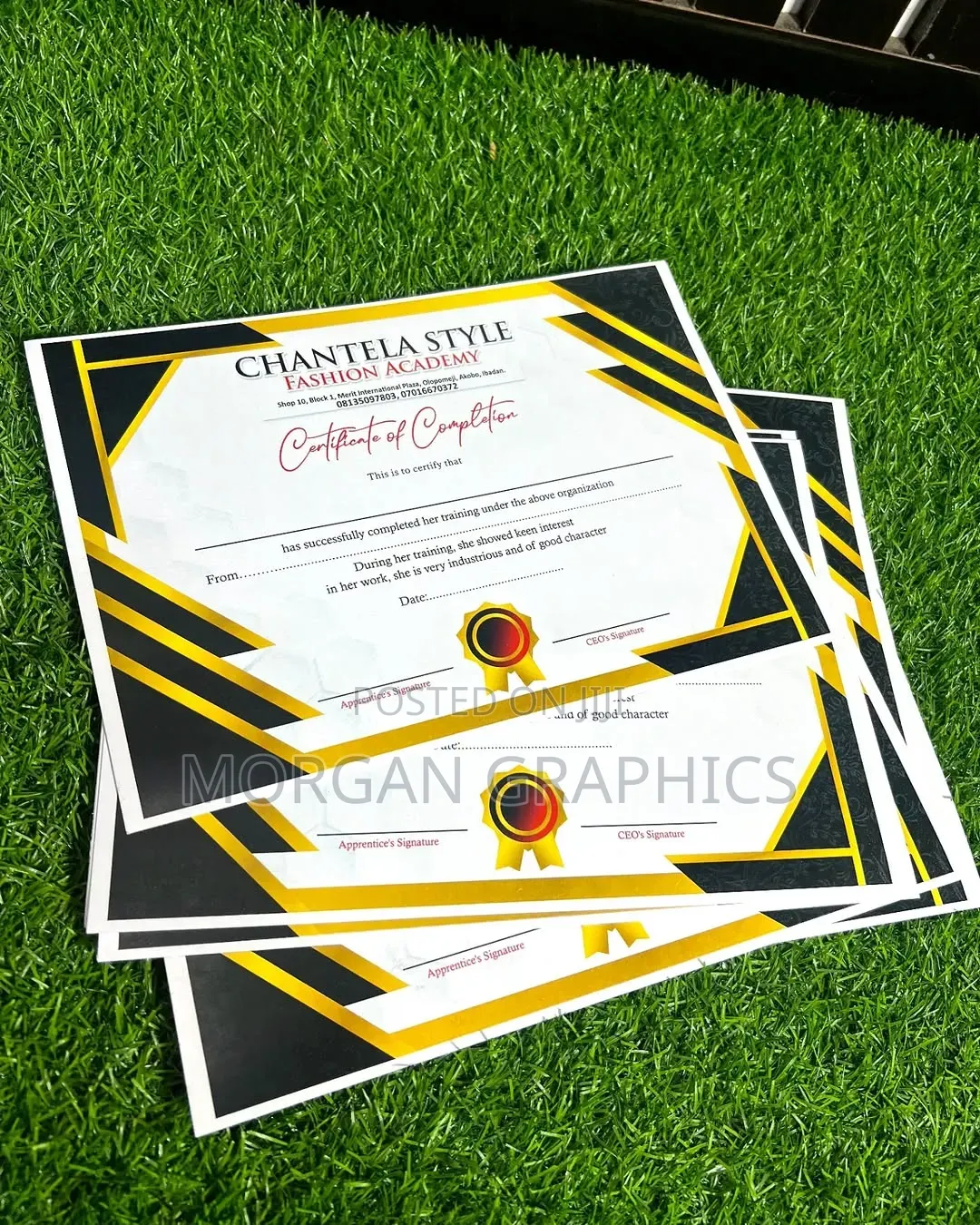 Certificate Design and Printing