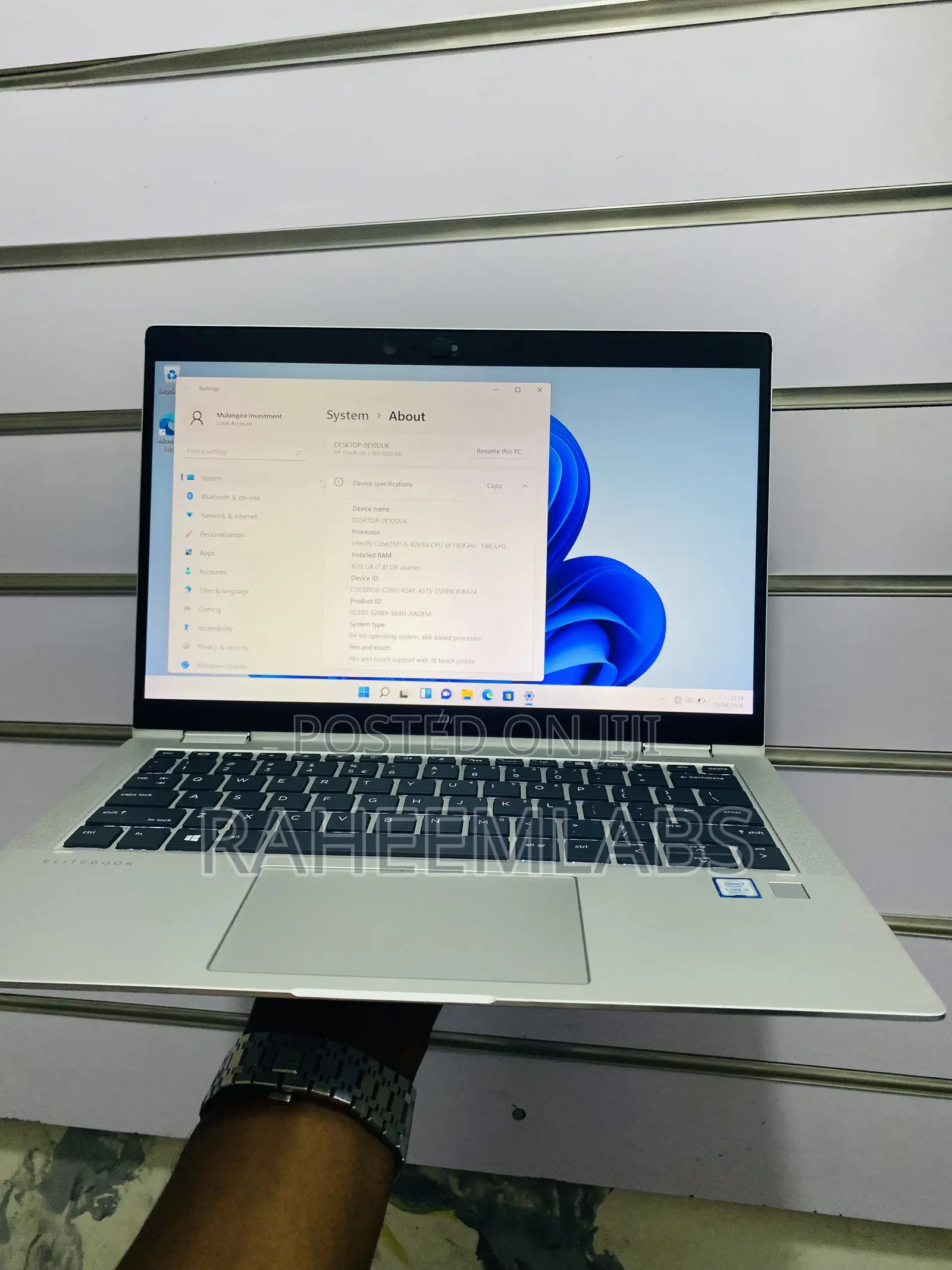 New Laptop HP EliteBook x360 1030 G4 8GB Intel Core i5 SSD 256GB