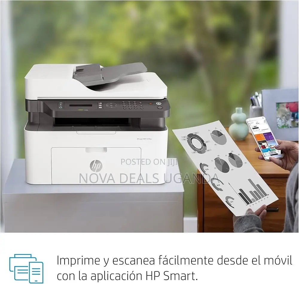 Hp Laser MFP 137fnw Wireless Mono Laser 4-1print Scan Copy Fax Black
