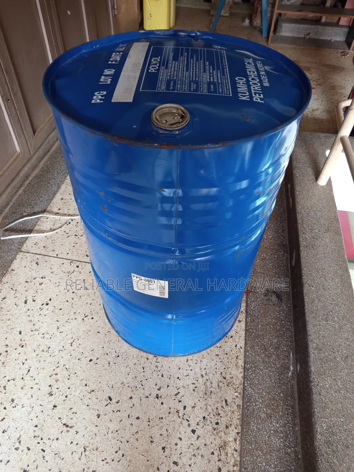Metallic Drum Water Tank 240litres Blue