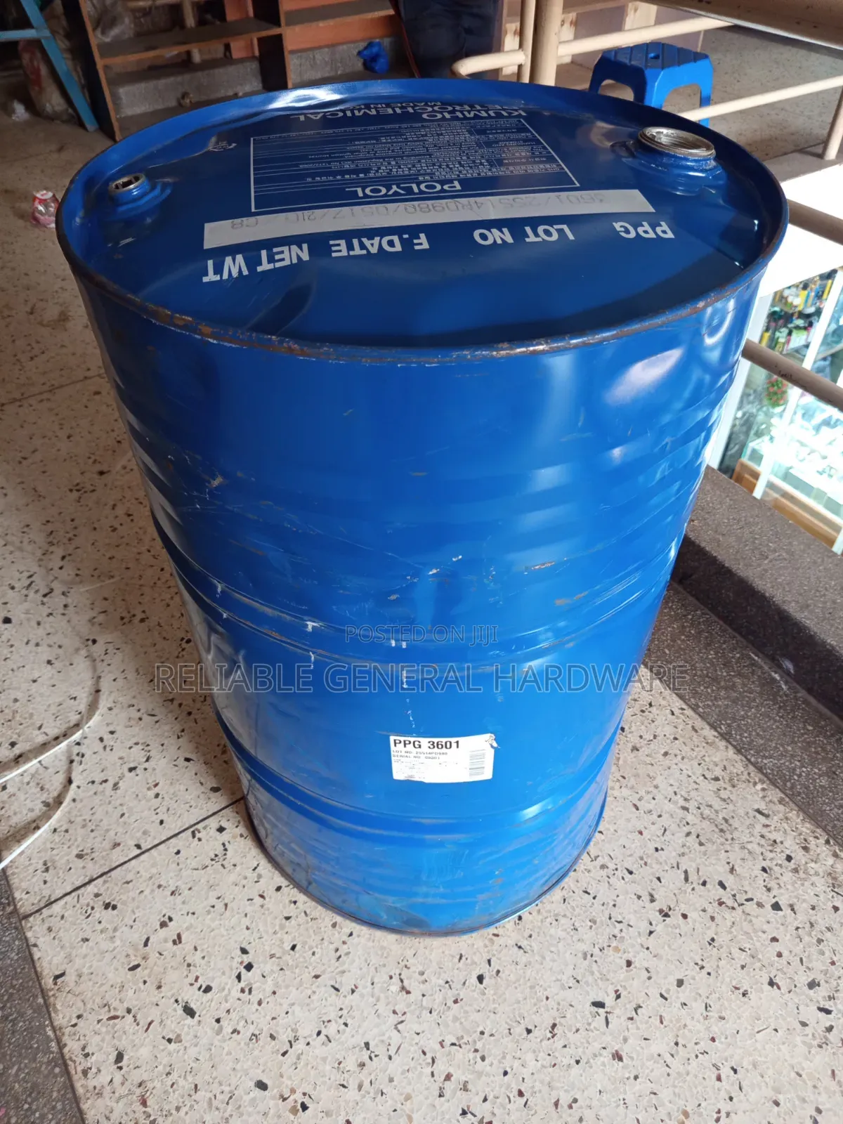 Metallic Drum Water Tank 240litres Blue