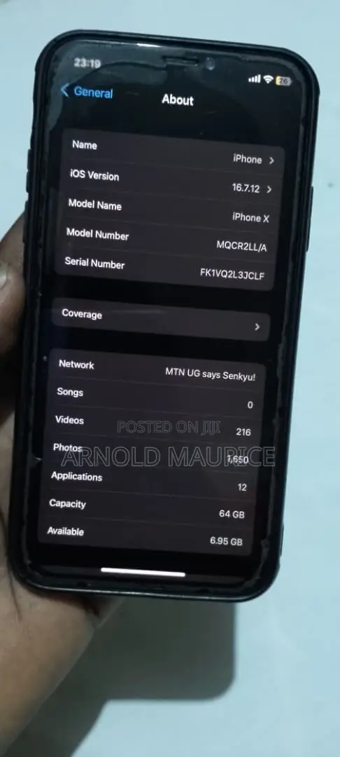 Apple iPhone X 64 GB Black