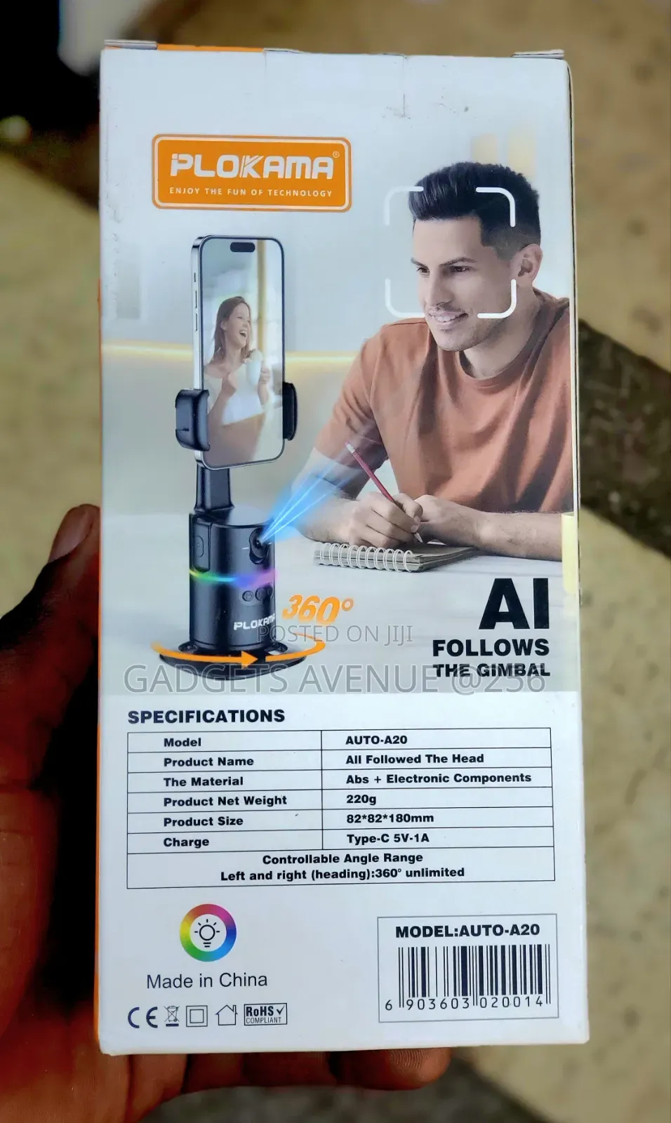 Plokama Auto-A20 360° Smart Shooting Gimbal