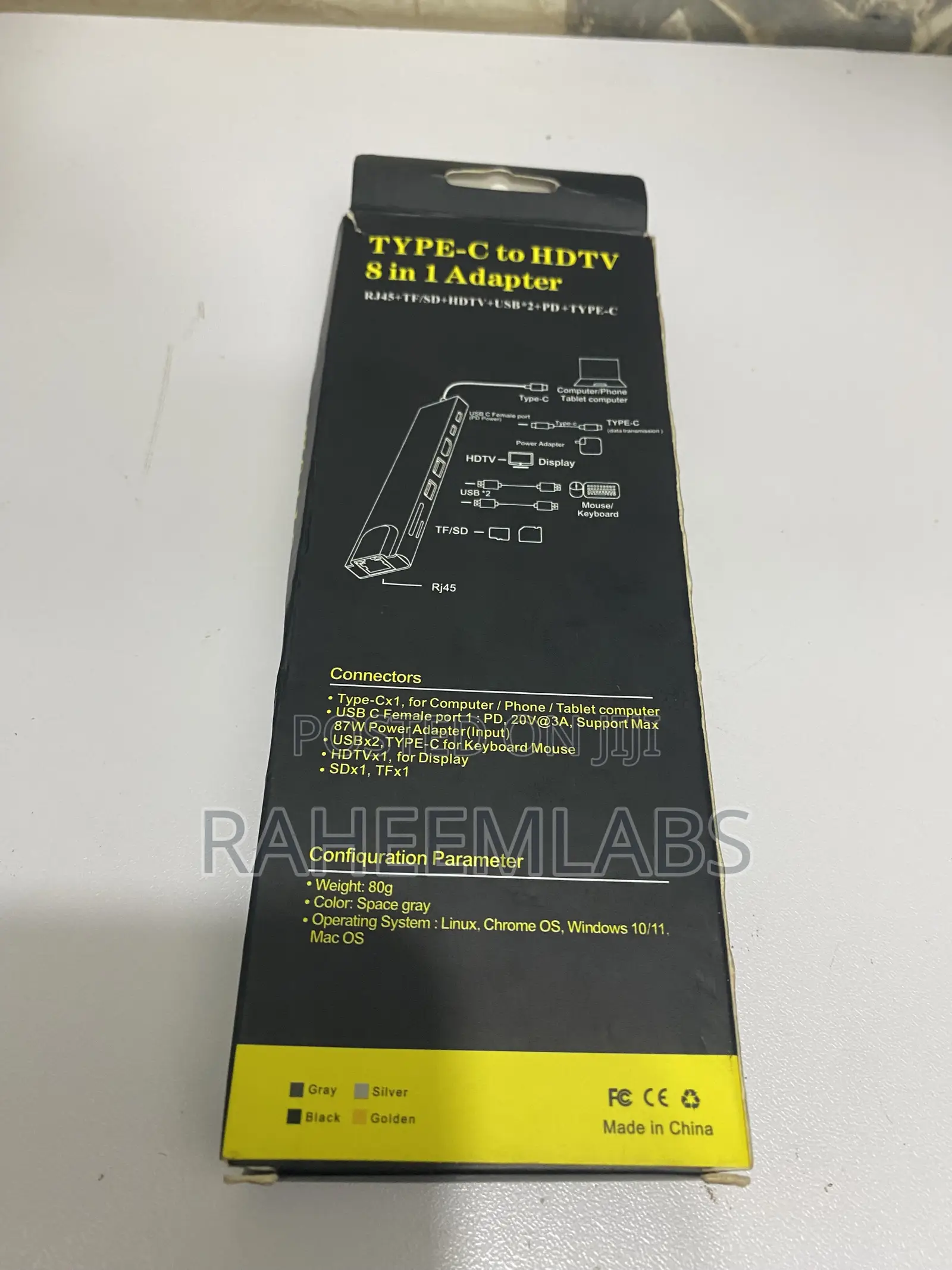 Type-C to HDTV 8 in 1 Adapter