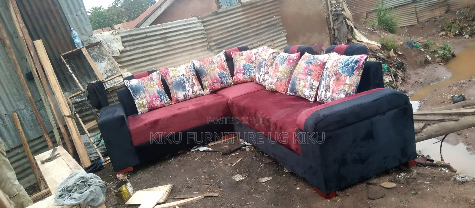 7 Seater L Sofa on Available