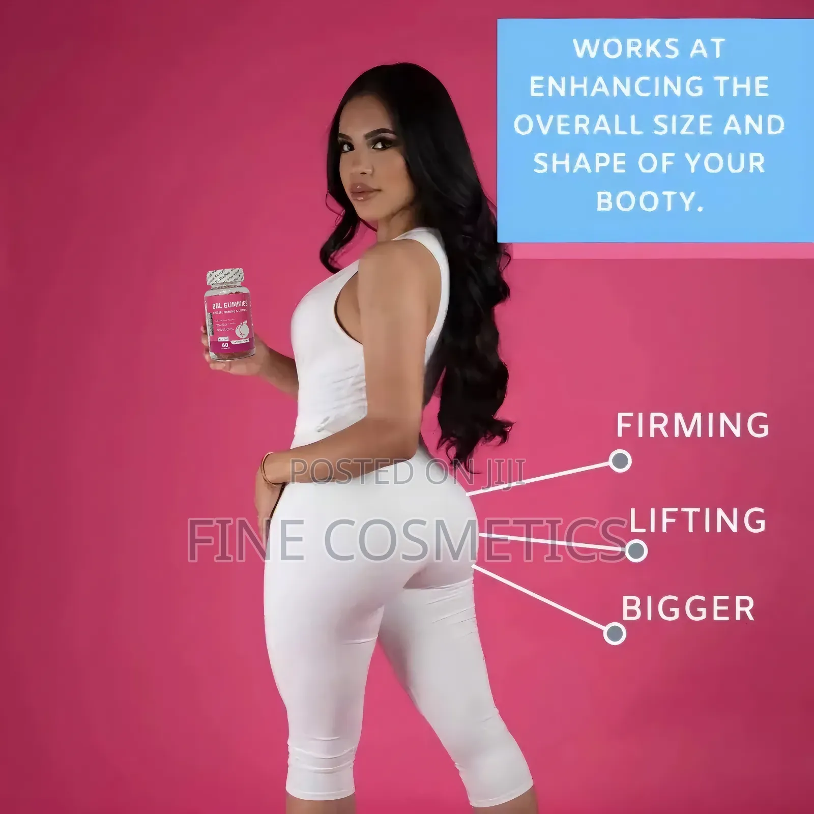 BBL Buttocks Enlargement Gummies Hip/Curvy Figure Shape Up Butt Boost