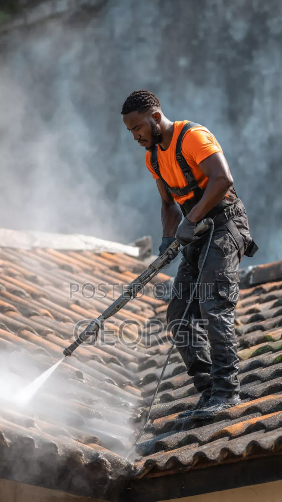 Rooftop Cleaning - Remove Algae, Dirt Moss | Tile Concrete Roofs