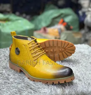 Yellow Leather Fendi Boots