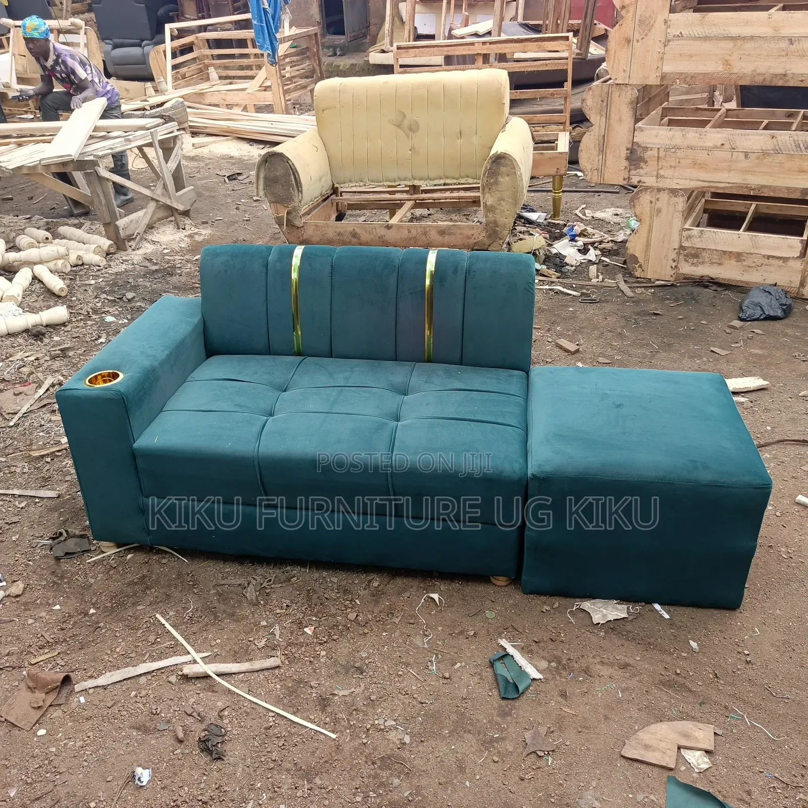 Two Seater Sofa With Battle Holder