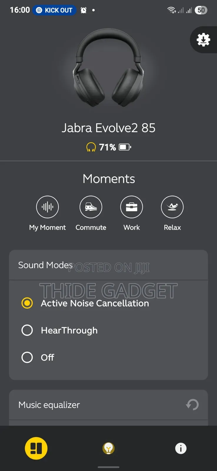 Original Jabra Evolve2 85 Active Noise Cancelling Headphone Bluetooth